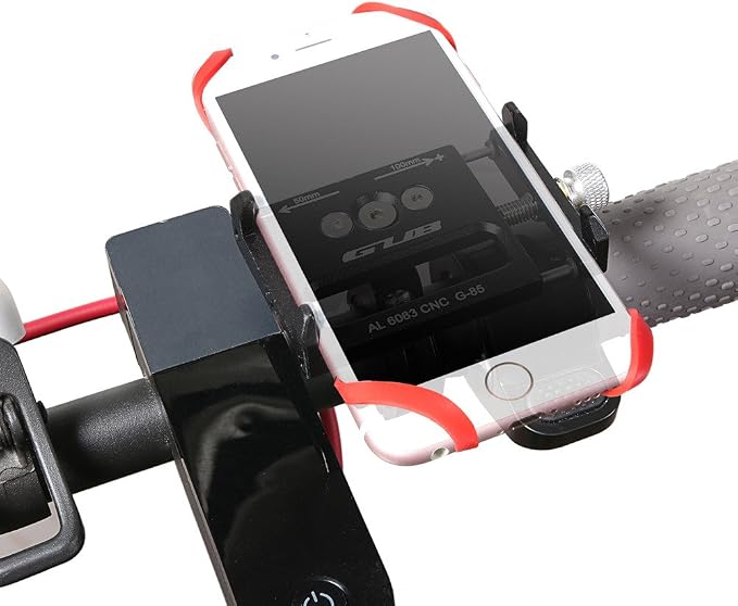 GUB Universal Phone Mount, Adjustable, Compatible with iPhone 8 Plus and Other Smartphones, Black with Band