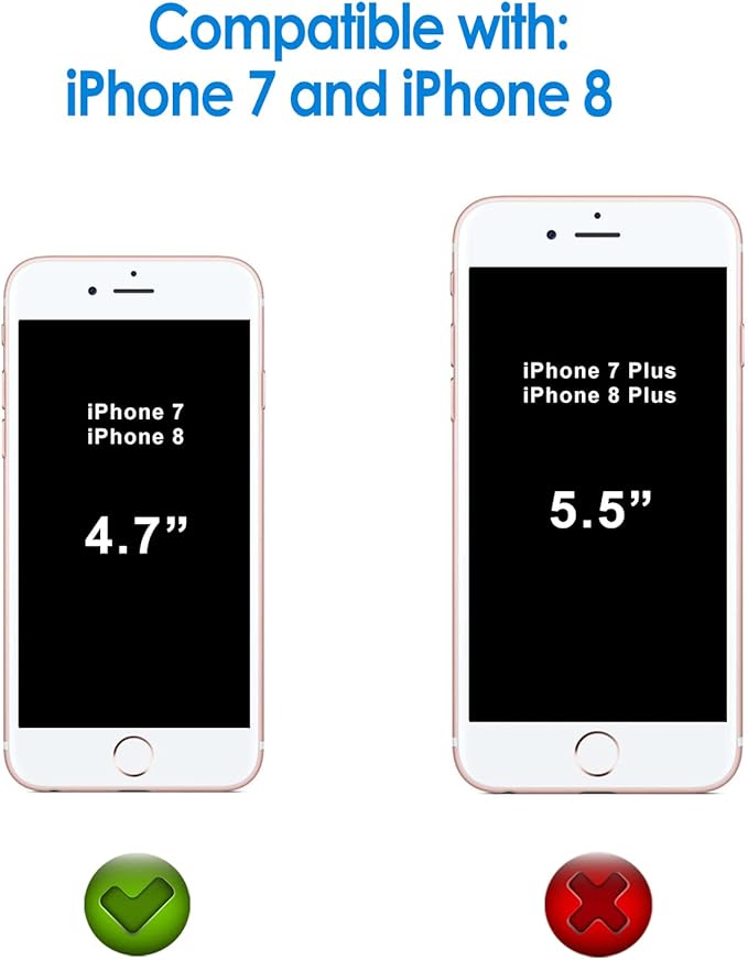 JETech Screen Protector for iPhone 8/7, 2-Pack | HD Clear, Tempered Glass Film, Anti-Scratch Glass