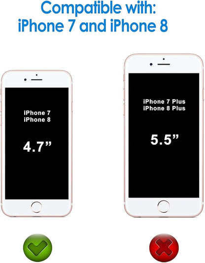 JETech Screen Protector for iPhone 8/7, 2-Pack | HD Clear, Tempered Glass Film, Anti-Scratch Glass
