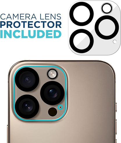 Tech Armor for Apple iPhone 16 Pro Screen Protector Glass 6.3 inch - Ballistic Tempered, Case Friendly, Easy Install, Sensor Protection, HD, 9H Hardness, 3 Pack + Bonus Camera Lens Protector