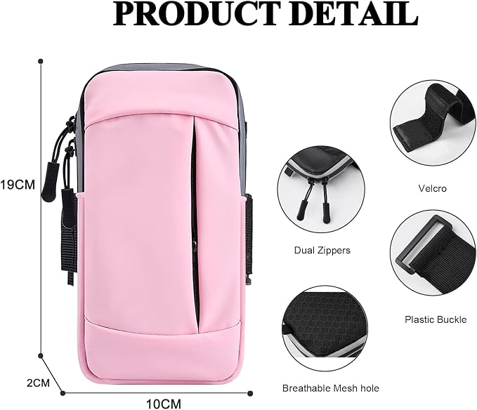 Phone Holder for Running Armband Cell Phone Holder for iPhone 15 14 13 12 11 Pro Max Xs Xr X 8 7 6 Plus SE Mini Galaxy Ultra S24 Note 20 Arm Bands Fit Exercise Workout Bag Women Kids Pouch