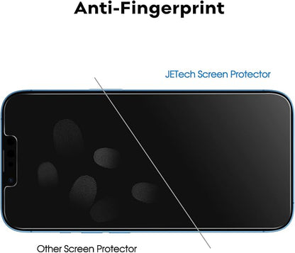 JETech Privacy Screen Protector for iPhone 13 6.1-Inch with Camera Lens Protector, Anti-Spy Tempered Glass Film, Easy Installation Tool, 2-Pack Each