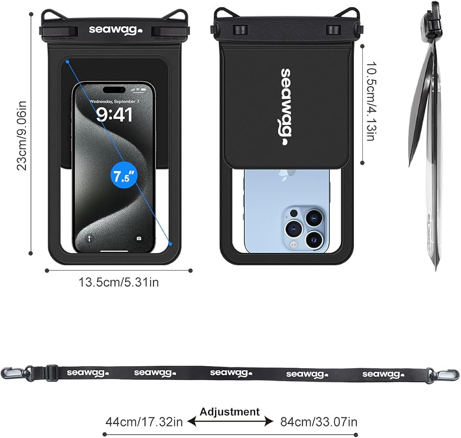 SEAWAG Smart Phone Waterproof Case 6.9" with Additional Pocket