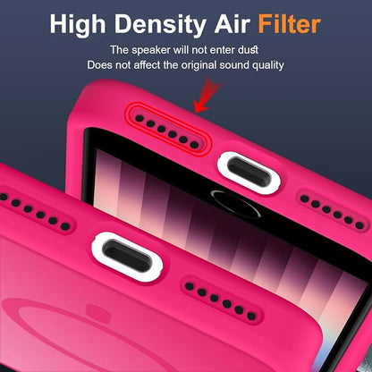 MOCCA Strong Magnetic for iPhone SE Case 2022/iPhone SE 2020 Case/iPhone 7 Case/iPhone 8 Case [Compatible with Magsafe] Slim Thin Translucent Matte Protective Cover Phone Case 4.7'', Hot Pink