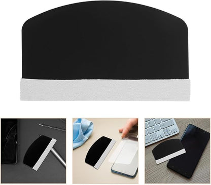 Housoutil Mobile Phone Film Scraper Card, Bubble Remover Curved Squeegee Tool with Cloth for Smooth Screen Protector Application
