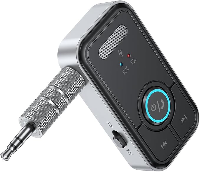 Premium Pro Bluetooth 5.3 Transmitter Receiver,2-in-1 Wireless Transmitter for TV/Headphones,Gym,Bluetooth Receiver for Car/Home Stereo