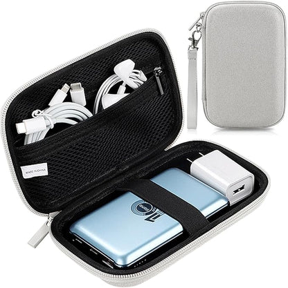 CAAORDKSO Hard Electronic Organizer Travel Case, Waterproof Shockproof Hard EVA Carrying Case for Power Bank,Chargers,Cable, Cord, Mouse, External Hard Drive Case Electronics Accessories Organizer Bag