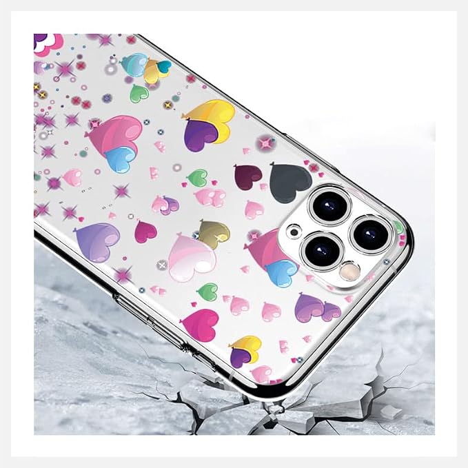 Cover for ZTE Blade A73 (6.52 inch) Case + Screen Protector，Tempered Glass 9H Hardness Protective Film and Soft Silicone Bumper Shell Transparent TPU Phone case -Romantic Balloon