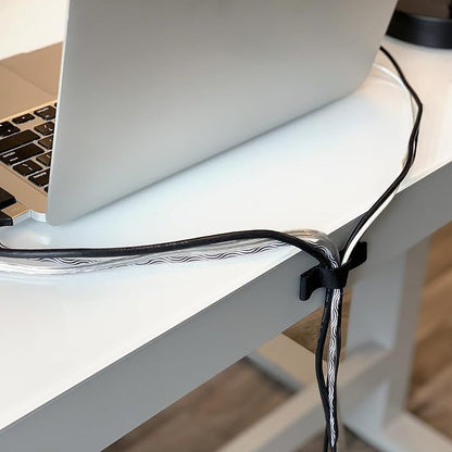 Cable Clams by Wrap-It Storage - 3" (24-Pack) Black - Cord Organizer for Appliances Strips with Adhesive for Office Organization and to Hide TV, Desk, or PC Cord Management