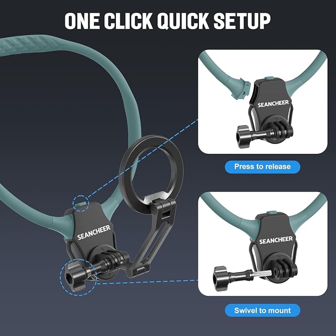 【2026 Extended Long】 Magnetic Neck Mount for Phones, 27.6" Hands-Free POV/Vlog Phone Holder for iPhone 17–12 & Android, Content Creator Essentials for Go Pro DJI, Comfortable Natural Shooting Angle
