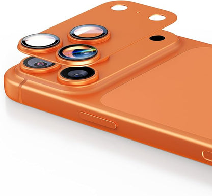 Camera Lens Protector for iPhone 17 pro max, [2026 Upgraded] Aluminum Alloy Frame with Sapphire AR+AF Glass, Military Grade, Anti-Scratch, Case Friendly, Orange