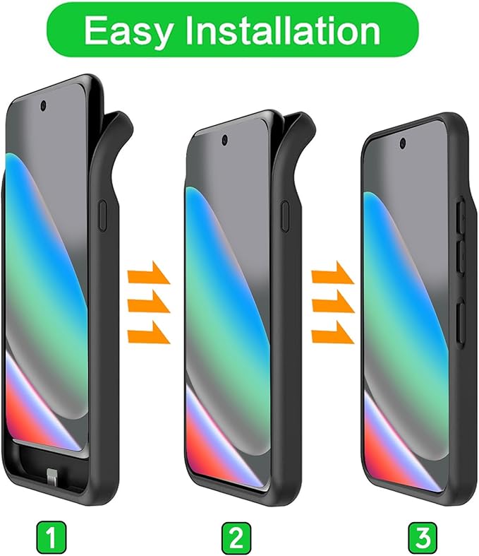 Battery Case for Pixel 10/10 Pro, Upgraded 10000mAh Battery Pack Rechargeable Charger Case with Wireless Charging Compatible for Pixel 10/10 Pro(6.3 inch) External Charging Cover(Black)