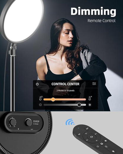 TODI Large Ring Light with 79" Stand, 6500K Full-Screen Selfie Ring Light with Stand and Phone Holder, Professional Big Ring Light for TikTok Light, Barber, Stream, Video, YouTube, Makeup, Photography