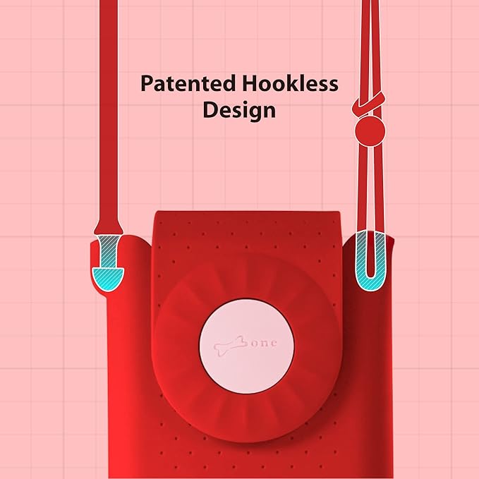 Bone Crossbody Phone Bubble Bag 1, Cell Phone Purse with Shock-Absorbing Design & Magnetic Closure, Adjustable Silicone Shoulder Lanyard Strap (Red)