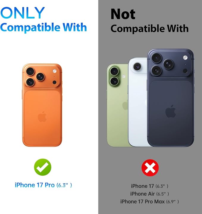 for iPhone 17 Pro Camera Lens Protector [Anti-Scratch] [Ultra HD Clear] [Strong Adhesion] Metal Aluminum Alloy Tempered Glass Camera Screen Cover(Deep Blue Glitter)