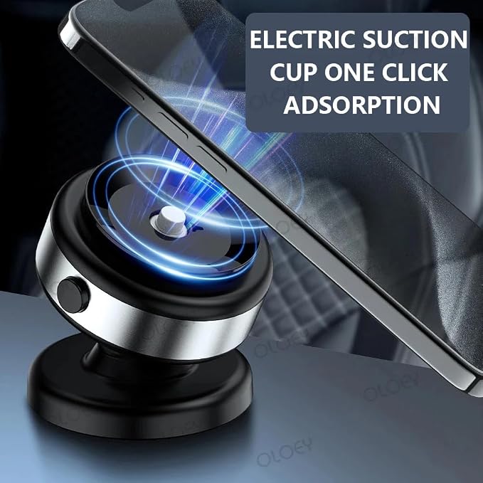 2024 New Electric Vacuum Magnetic Suction Car Phone Mount 360 Degree Rotating Rotatable Car Phone Holder,Compatible with 4.7-inch Above Smartphones