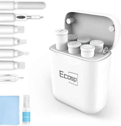 Cleaner Kit for AirPod,Multi-Tool iPhone Cleaning Kit,Cell Phone Cleaning Repair & Recovery for iPhone & iPad(Type C)Charging Port,Lightning Cables&Connectors,Easy to Store & Carry Design,White