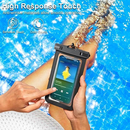 Up to 8.3" 4 Pack Multicolor Universal Waterproof Phone Pouch, Large Phone Waterproof Case Dry Bag