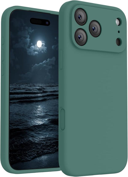 FireNova Magnetic for iPhone 17 Pro Case, Compatible with MagSafe, [Integrated Silicone Camera Control Button] [Camera Protection] Anti-Scratch Microfiber Lining Phone Case, 6.3", Midnight Green