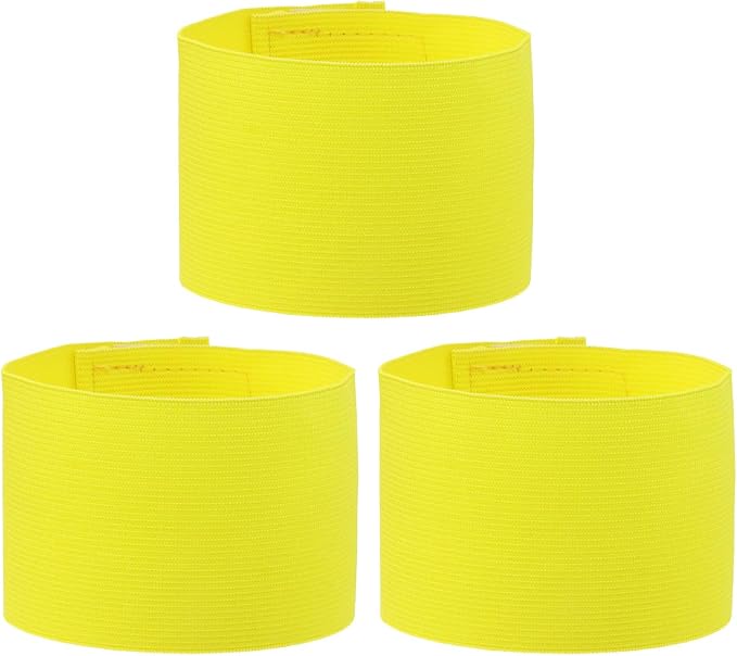 ONLYKXY 3PCS Captain Armbands 7x32.5CM/2.75x12.79inch Adjustable Leader Armband Team Sport Armband for Soccer Basketball Volleyball School Team Competition Coach Players Wrist Arm Bands