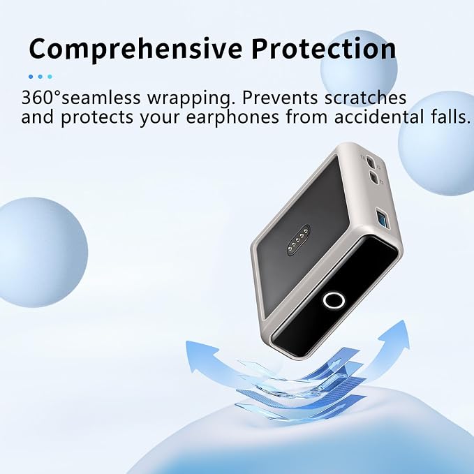 NOUKAJU Case for Anker Prime Power Bank Charging Base(100W), Silicone Protective Cover,Drop-Proof,Scratch-Proof,Shock-Proof,Protective Case for Anker Prime 27,650mAh Charging Base 100W(Gray)