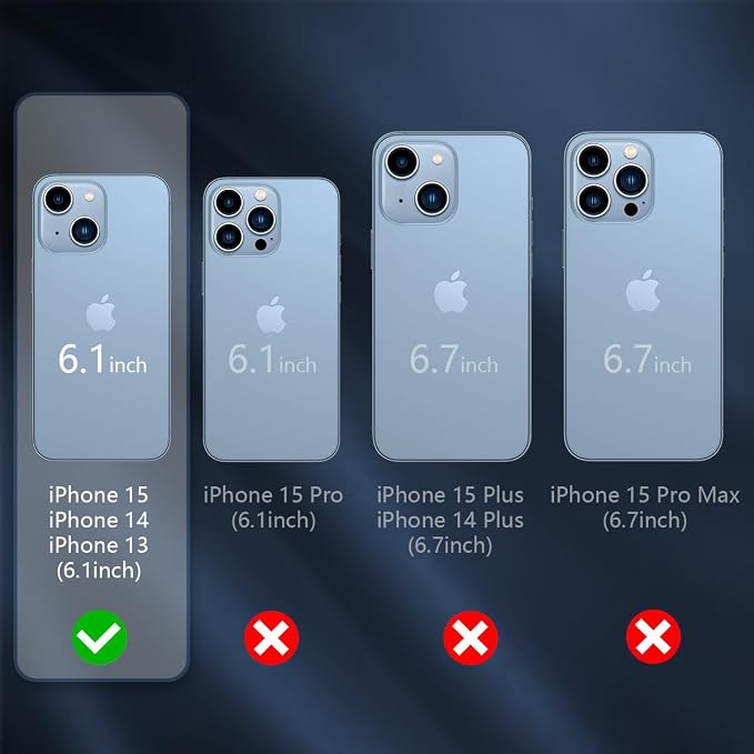 Sansunto for iPhone 13 Case, Phone Case for 15 & 14, Protective Heavy Duty Shockproof 3 in 1 Silicone Rubber Cover, Rugged Hybrid Durable Phone Case for iPhone 6e in 6.1 Inch