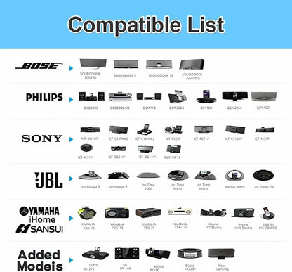 30 Pin Bluetooth Adapter Receiver for Bose iPod Sounddock and Other 30 Pin Dock Speakers, Portable Digital Music System Home Entertainment Speaker, Not for Car or Motorcycle