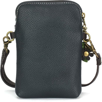 CHALA Plant Life Collection Cell Phone Crossbody Purse-Women PU Leather/Canvas Multicolor Handbag with Adjustable Strap