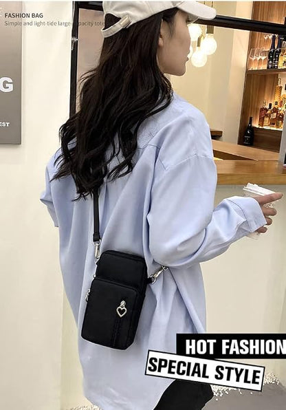 Zipper Crossbody Bag, Women Shoulder Pouch Wallet Purse Armband for iPhone 14 13 12 11 XR Samsung Galaxy S22 S21 FE Pixel 6