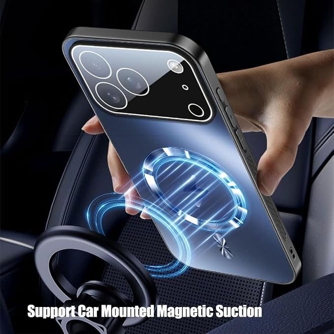 Magnetic Case for iPhone 17 Pro Max/17 Pro/Air/17,Heavy Duty Protection Camera Shock Protection Slim Wireless Charging Matte Phone Cover (Air,Purple)