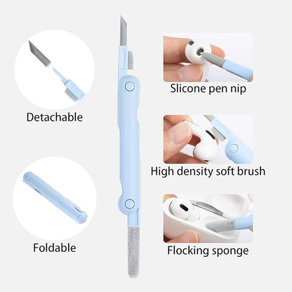 7 in 1 Electronic Cleaner kit - Keyboard Cleaner, Keyboard Cleaning Kit, Laptop Cleaner with Brush, Electronic Cleaner for Laptop/Phone/Computer/Screen (Give Away a Flannel Cloth) Blue