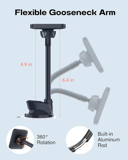 APPS2Car Magnetic Car Phone Holder, Compatible with MagSafe, Magnetic Phone Mount for iPhone 17 16 15 14 13 Series, Universal Magnet Phone Holder for Car