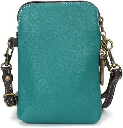 CHALA Dog Collection Cell Phone Crossbody Purse-Women PU Leather/Canvas Multicolor Handbag with Adjustable Strap