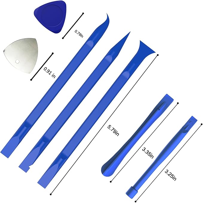 10pcs Plastic Spudgers + 2 Metal Triangular Pry Bar Set for iPad, Laptop, iPhone, Nintendo Switch, Keyboard, MacBook, Xbox, PS4, Desktop LCD, Handheld Game Console, hp Removal kit
