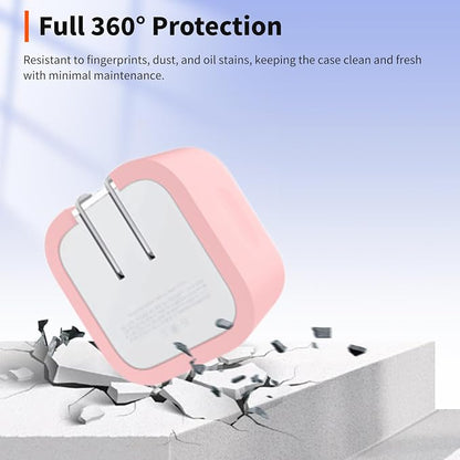 Case for Apple 35W Power Adapter – Soft Silicone Protective Cover for Dynamic Charger,Shockproof Dustproof Charging Block Protector Sleeve[Pink]