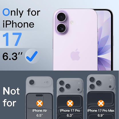 JETech Privacy Screen Protector for iPhone 17 6.3-Inch with Camera Lens Protector, Anti-Spy Tempered Glass Film, Easy Installation Tool, 2-Pack Each