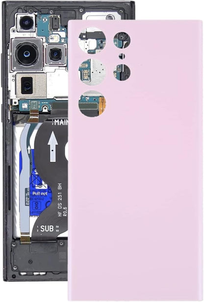 Back Panel Replacement for Galaxy Galaxy S23 Ultra 5G SM-S918B Easy On Installation Battery Cover (Pink)
