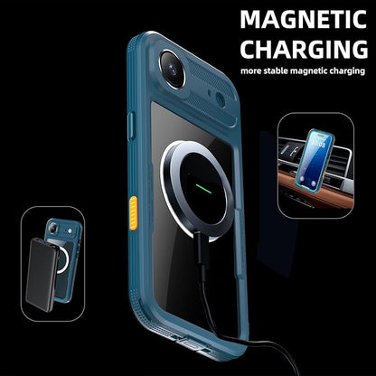 Omio for iPhone Air Waterproof Case Compatible with MagSafe, Magnetic Waterproof Full Body IP68 Underwater Case Built-in Screen Protector Military Grade Shockproof Cover for Men Women Teal