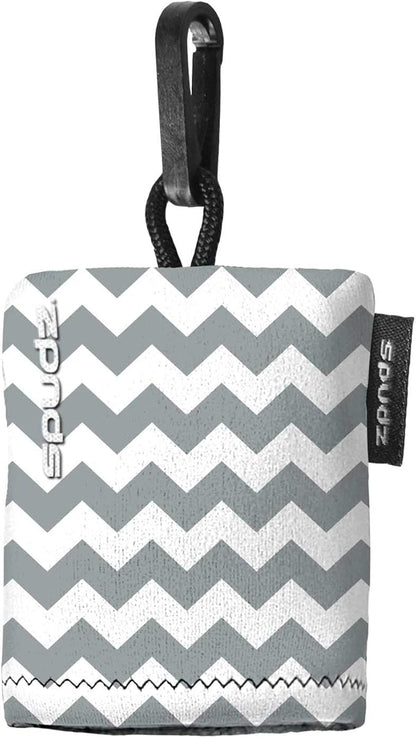 Microfiber Cloth Screen Cleaner Premium Soft - Multi-Purpose 10x10 Gray Chevron SPUDZ for Glasses, Camera Lens, Electronics, Phone, TV, Tablet