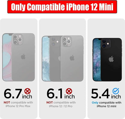 Battery Case for iPhone 12 Mini, Full Encircle 6000mAh Ultra-Slim Rechargeable Portable Charging Cover Extended Battery Pack Compatible with iPhone 12 Mini (5.4 inch) Charger Case with Carplay-Black