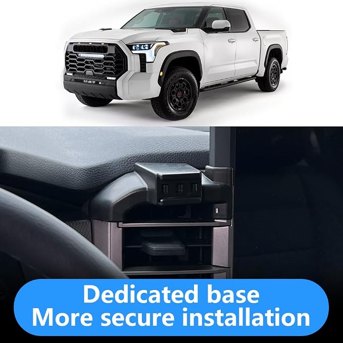 Car Phone Holder for Toyota Tundra 2022 2023 2024 2025 2026 and Toyota Sequoia 2023-2026 Auto Interior Accessories Best Cell Phones Mount Cellphone Mobile Charging Navigation Stand Accessory