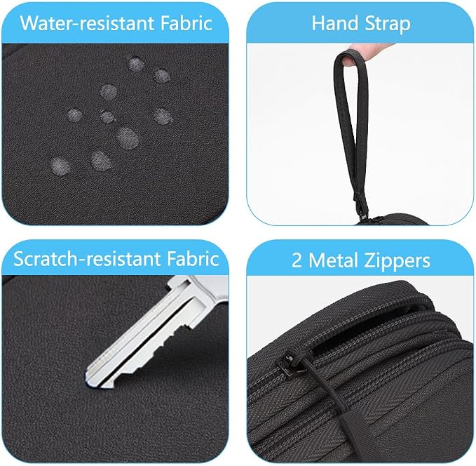 Omnpak Electronics Organizer Travel Case, Tech Accessories Storage Case Portable Carrying Organizer Pouch Bag for Cable, Charger,Power Bank