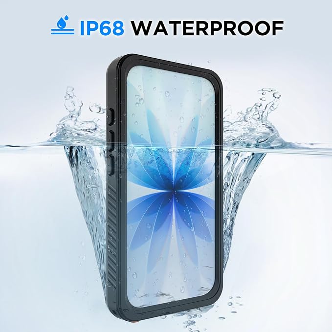 Lanenas for iPhone 17 Pro Case Waterproof Case with Built-in Screen Protector, Full Body Dustproof Shockproof Heavy Duty Tough Rugged Phone Protective Cover for iPhone 17 Pro 6.3inch Black