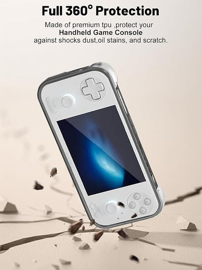 TPU Protective Case for AYANEO Pocket S mini Handheld Game Console, Full-Body Protective Cover with Precise Cutout, Shockproof Dustproof Protector Sleeve & Scratch-Resistant Sleeve (Black)