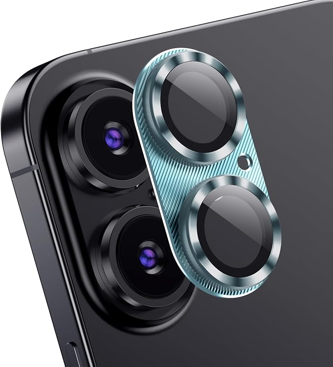 AFARER 2Pack Camera Protector for iPhone 17/iPhone16/16Plus,Ultra-thin HD 9H Glass Lens Cover,Strong Adhesion,Scratch Resistant [Does not Affect Night Shots] Case-Friendly,Blue
