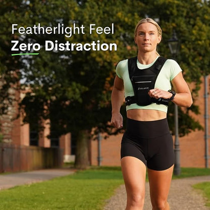 ZelaFit™ Running Phone Holder Vest for Women & Men – Lightweight Running Gear and Everyday Running Essentials – Chest Rig Phone Holder for Running (Black)