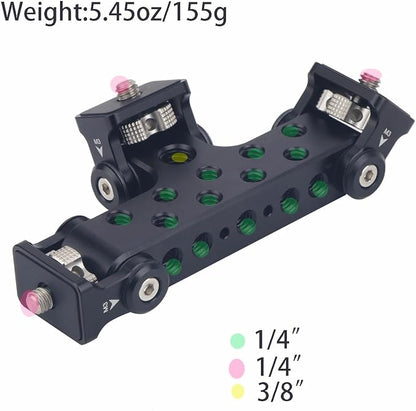 Triple Phone Holder Tripod Mount Adaptor | 180-degree Tilt Head | Vlogging Live Streaming Tool for Camera, Light, Microphone | Multiple Phone Bracket to Tripod