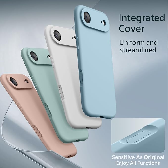 FireNova Magnetic for iPhone Air Case, Compatible with MagSafe, [Integrated Silicone Camera Control Button] [Camera Protection] Microfiber Lining Phone Case for iPhone 17 Air, 6.5", Sky Blue