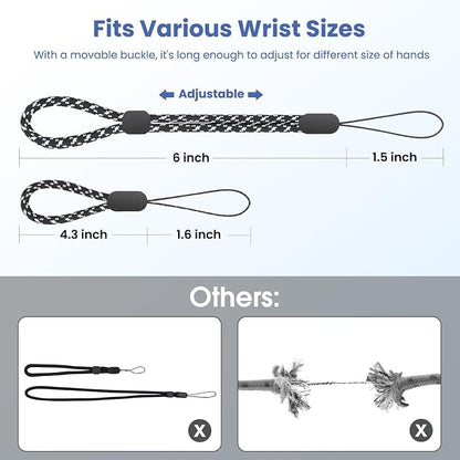 FrgKbTm Hand Wrist Strap Lanyard, Adjustable Nylon Colorful for Mobile Phone, Camara, USB Flash Drive, ID Name Tag Badge