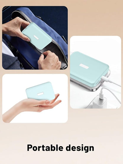 Silicone Protective Case Compatible with Anker MagGo Power Bank 10,000mAh 15W, Full-Body Protective Cover with Precise Cutouts, Shockproof & Scratch-Resistant Sleeve (Blue)